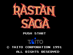 Rastan Saga (Japan) Title Screen